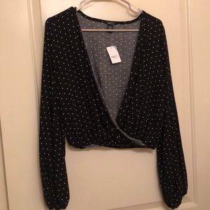 Black long sleeve top